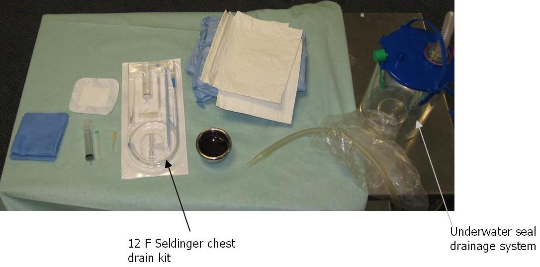 Figure 19. Small bore Seldringer chest drain equipment